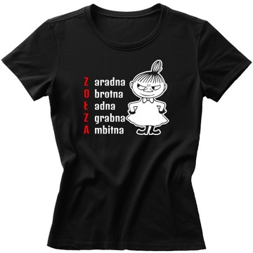 BLUZKA DAMSKA MAŁA MI ZOŁZA MUMINKI ŚMIESZNA KOSZULKA T-SHIRT PREZENT, 5XL