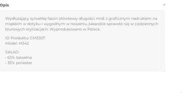 Elegancka modna spódniczka spódnica ołówkowa