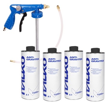 ZESTAW ŚRODEK BARANEK CZARNY PISTOLET KONSERWACJI 4X 1L