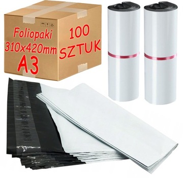 Foliopaki Kurierskie Do Pakowania Foliopak Biały A3 310x420 mm - 100 szt.