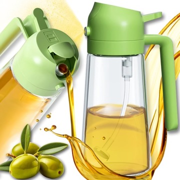 SPRYSKIWACZ SZKLANY DO OLIWY OLEJU OCTU DOZOWNIK W SPRAYU ROZPYLACZ 450 ML