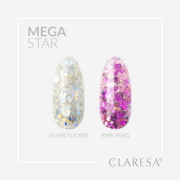 Claresa MegaStar Art Gel 10г Pink Pixel Розовый гель для дизайна ногтей