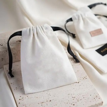 Very White Cotton Gift Bags 7x9cm 9x12cm 10x15cm