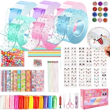 TAŚMA BĄBELKOWA NANO BUBBLE TAPE DUŻY ZESTAW PREZENT DLA DZIECKA SQUISHY XL
