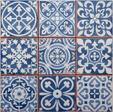 PŁYTKI PATCHWORK NIEBIESKIE 33X33 PODŁOGOWE FS