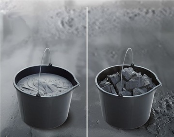 WIADRO BUDOWLANE 12L WIADRA PLASTIKOWE GOSPODARCZE Z LEJKIEM CZARNE MOCNE