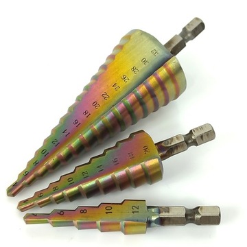 КОБАЛЬТОВЫЕ СТУПЕНЧАТЫЕ СВЕРЛА ПО МЕТАЛЛУ 4-32ММ 3 ШТ.