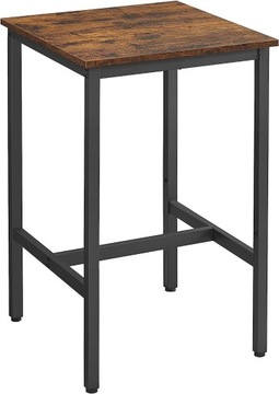STOLIK KUCHENNY Vasagle kwadratowy czarny 60 x 60 x 90 c