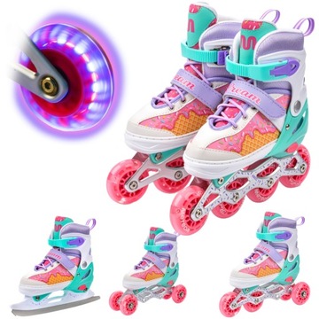Рекреационные регулируемые роликовые коньки METEOR 4in1 для детей