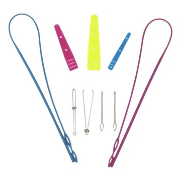 9 sztuk Cordons Enfileur Couture Boucle Tourneur