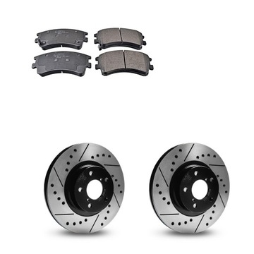 Tarcze NAWIERCANE NACINANE SPORT GT + klocki przód MAZDA 6 GG GY 2002-2007