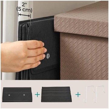 ORGANIZER WISZĄCY NA DRZWI DO SZAFY UBRANIA BIELIZNĘ KOSMETYKI REGAŁ CZARNY