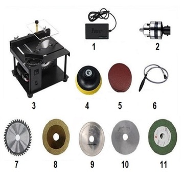 НАБОР МИНИ-НАСТОЛЬНЫХ ПИЛ, ПИЛЬНЫЙ СТАНОК 11 В 1 + ДИСКИ