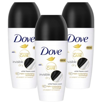 Dove Advanced Care Invisible Dry Antyperspirant 50 ml ZESTAW x3