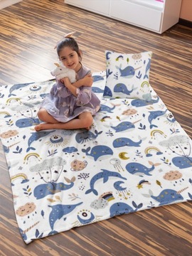 KOMPLET DZIECIĘCY DO ŁÓŻECZKA KOC 130x170 POSZEWKA