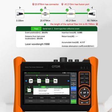 ТЕСТЕР CCTV Touch IPS 5,4 дюйма OTDR test 1310/1550