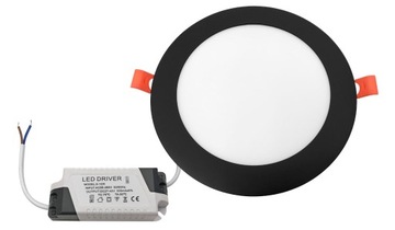 Panel led plafon led okrągły Gerd 12W 4000K czarny