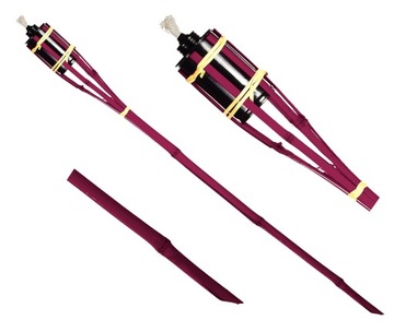 ZESTAW NA KOMARY POCHODNIE BAMBUS 4SZT+OLEJ 1L NA GRILA OGNISKO DO OGRODU