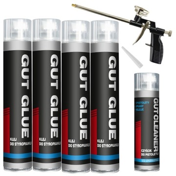 KLEJ DO STYROPIANU XPS EPS 750ml PIANKA PIANA + CZYŚCIK + PISTOLET