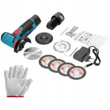 ПОРТАТИВНАЯ МИНИ-УГЛОВАЯ ШЛИФОВАЛЬНАЯ МАШИНА АККУМУЛЯТОРНАЯ 2x 19500 ОБ/МИН 7 ДИСКОВ