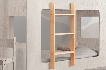 Деревянная белая детская двухъярусная кровать 190х90 MIMI L с каркасом