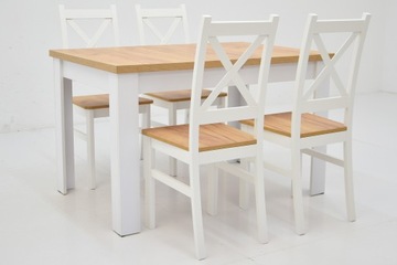 Комплект стол и 4 стула крест, ДУБ КРАФТ