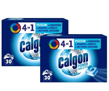 Calgon Tabletki 4w1 Odkamieniacz do Pralki 2 x 30 sztuk