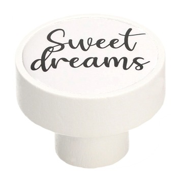 Gałka GAMET drewniana biały GD08+sweet dreams V86