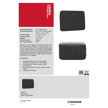 Wenger etui na laptopa Legacy 15,6