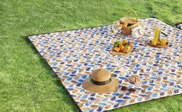 БОЛЬШОЙ ПЛЯЖ, ПИКНИК, ПУТЕШЕСТВИЕ, ПЛЯЖНОЕ ОДЕЯЛО - КОВРИК 200x200 ВОДОНЕПРОНИЦАЕМЫЙ
