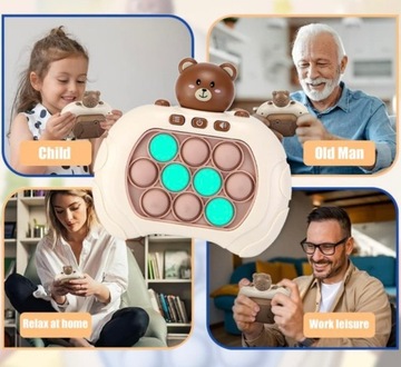 POP IT GAME ЭЛЕКТРОННАЯ АНТИСТРЕССОВАЯ АРКАДНАЯ ИГРУШКА МИШКА ДЛЯ ДЕТЕЙ