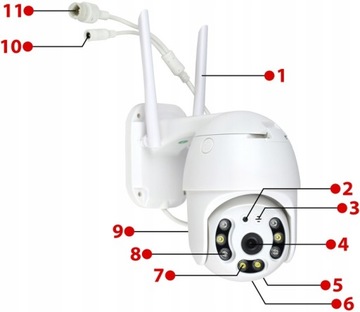 НАРУЖНАЯ PTZ-КАМЕРА IP WiFi ZOOM 8MP 8MPx