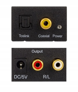 Оптический преобразователь TOSLINK COAXIAL в 2x RCA CINCH