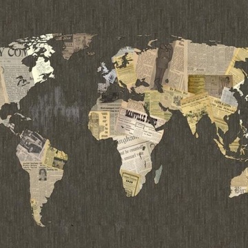 FOTOTAPETA 250x193 +KLEJ, Mapa retro z gazet