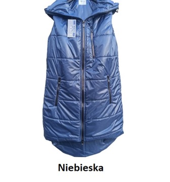 Жилет женский длинный, Капюшон, без рукавов, XL
