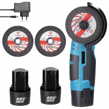 SZLIFIERKA KĄTOWA MINI 12V AKUMULATOROWA 2x TARCZA