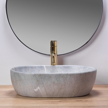 Umywalka Ceramiczna Nablatowa LARA GREY - Rea