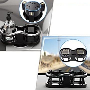 АВТОМОБИЛЬНЫЙ ДВОЙНОЙ ПОДСТАКАННИК СТАБИЛЬНЫЙ И ПРОЧНЫЙ ГИБКИЙ ЗАЖИМ