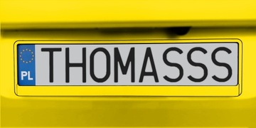 Рамка номерного знака с ЖЕЛТЫМ СЕРТИФИКАТОМ PL DE EU