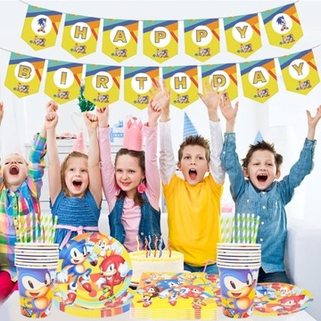 НАБОР КРУЖКИ, ТАРЕЛКИ, САЛФЕТКИ SONIC THE HEDGEHOG SONIC MANIA 66 ЭЛЕМЕНТОВ.