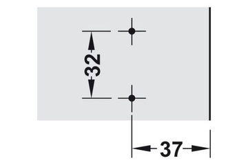 3D прикладная мебельная петля Hafele Metalla бесшумное закрывание + направляющая CLIP 2x