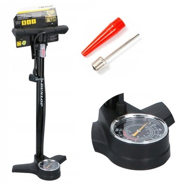 DUNLOP Pompka rowerowa samochodowa manometr 12bar