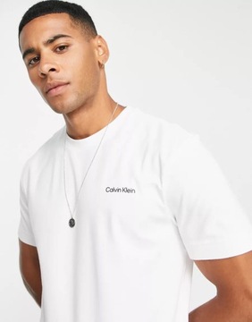 CALVIN KLEIN MĘSKI T-SHIRT BIAŁY Z LOGO L 2VAF