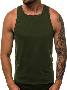 KOSZULKA MĘSKA TANK TOP NA RAMIĄCZKACH GŁADKA