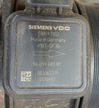 CITROEN PEUGEOT 2.0HDI 136KM VÁHA VZDUCHU 5WK97002 9645948980