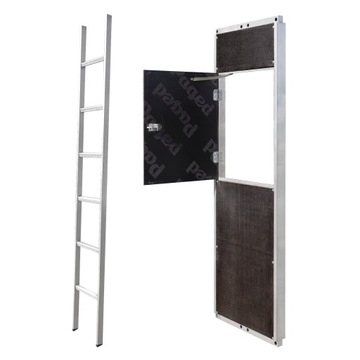 Podest aluminiowy KOMUNIKACJA z drabiną dostawną typ Plettac P70 2,00 m