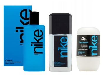 NIKE ULTRA BLUE MAN ZESTAW EDT100+DNS75+ROLL-ON 50