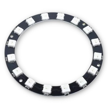 Moduł LED 16 diod WS2812 5050 Świecący pierścień RING - 5V 68mm do Arduino