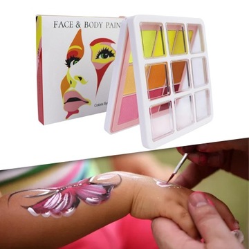 9-kolorowe malowanie ciała twarzy dla dorosłych dzieci