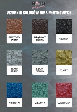 FARBA MŁOTKOWA kolor BRĄZOWY JASNY BATO 0,8L